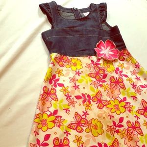 Floral and jean dress